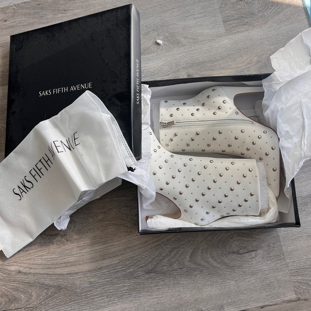 Saks fifth avenue studded booties